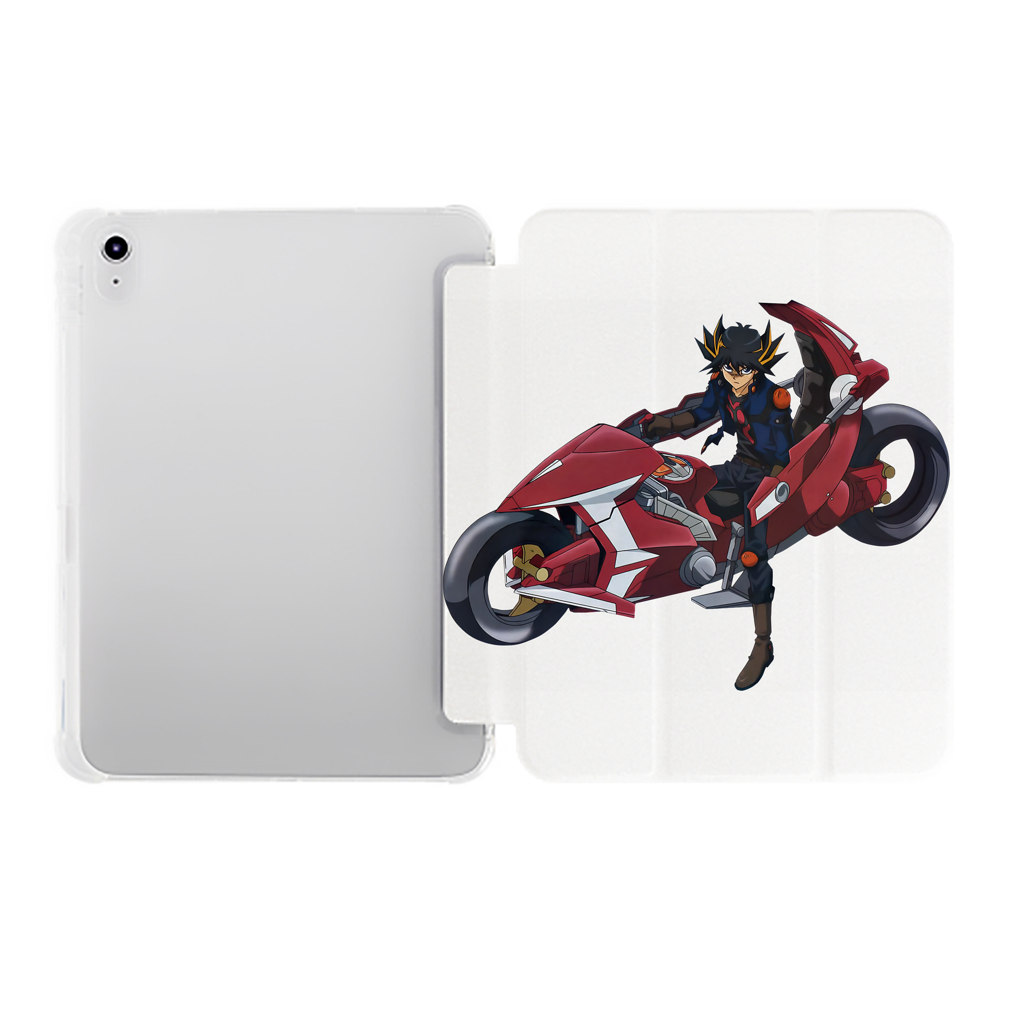 （画像用） 遊☆戯☆王 Yu-Gi-Oh! IPad ケース ペン収納付き 三つ折りスタンド PUレザー×シリコン 対応機種9.5/10.5/10.9インチ